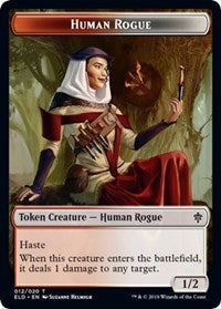 Human Rogue // Food (16) Double-sided Token [Throne of Eldraine Tokens] | Amazing Games TCG