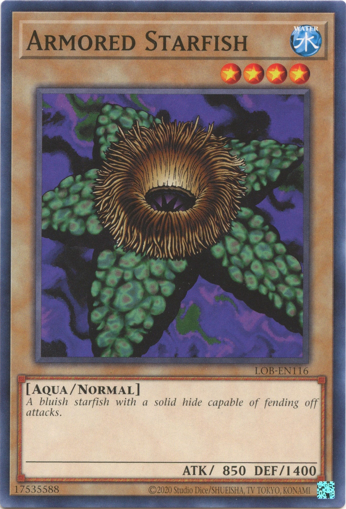 Armored Starfish (25th Anniversary) [LOB-EN116] Common | Amazing Games TCG