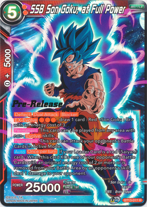 SSB Son Goku, at Full Power (BT13-017) [Supreme Rivalry Prerelease Promos] | Amazing Games TCG
