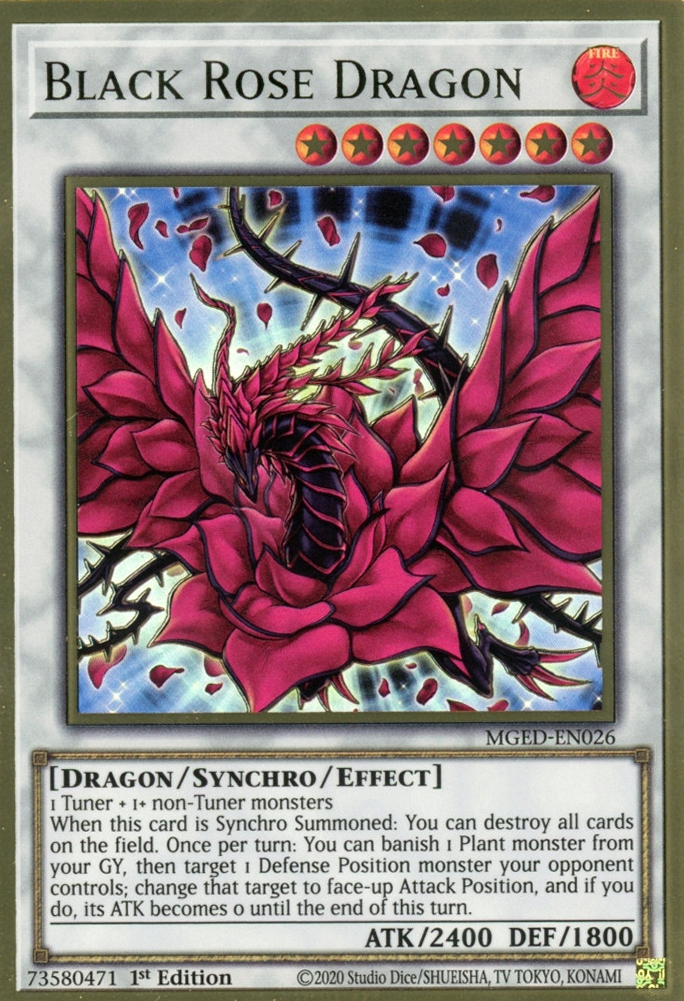 Black Rose Dragon [MGED-EN026] Gold Rare | Amazing Games TCG