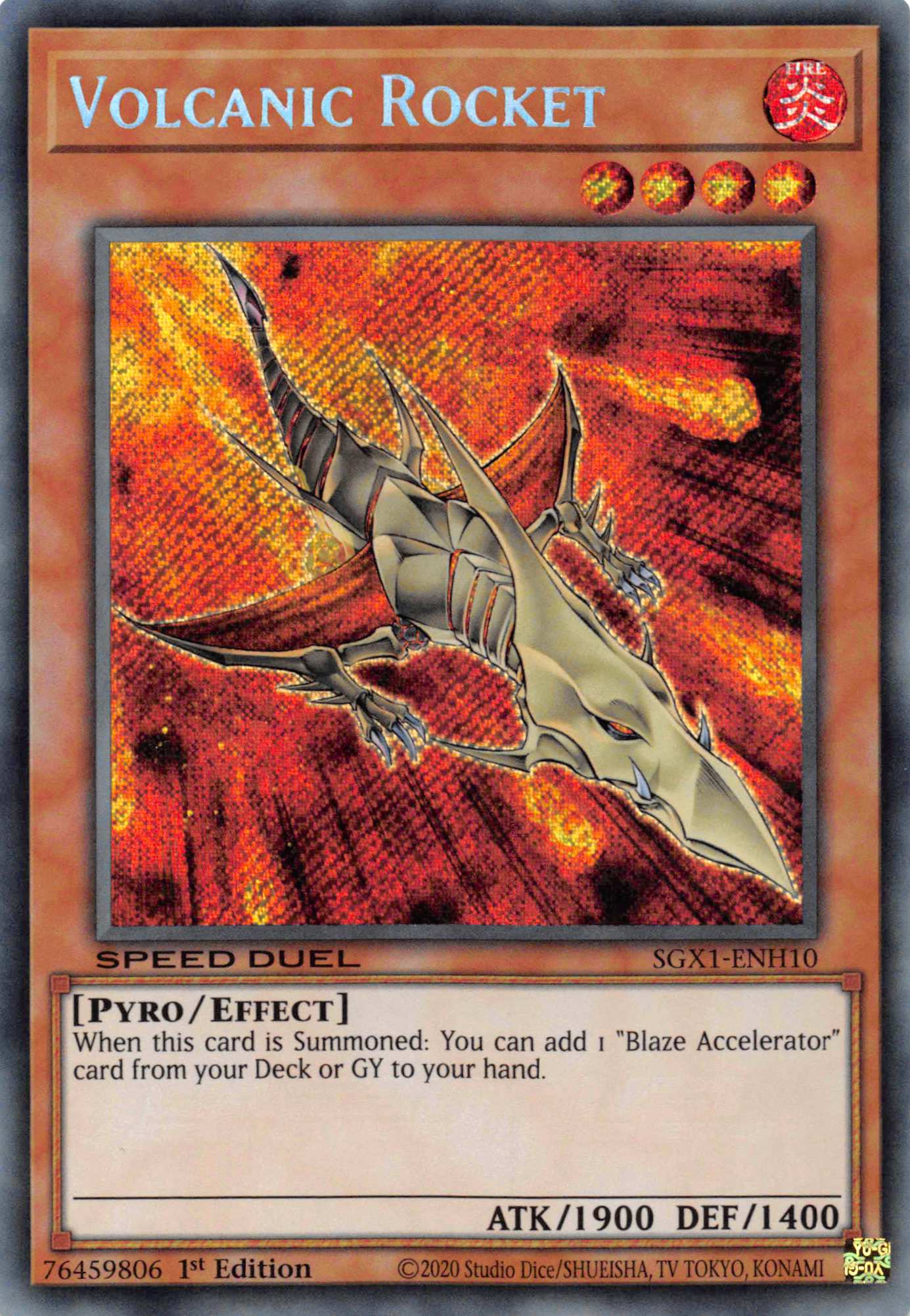 Volcanic Rocket [SGX1-ENH10] Secret Rare | Amazing Games TCG