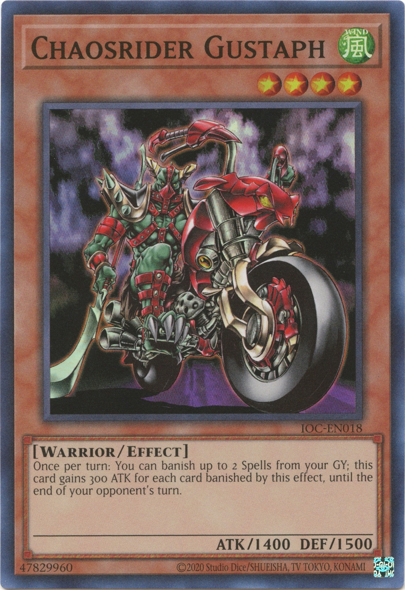 Chaosrider Gustaph (25th Anniversary) [IOC-EN018] Super Rare | Amazing Games TCG