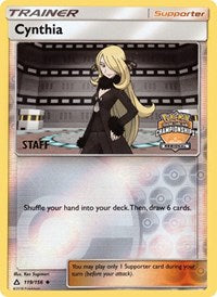 Cynthia (119/156) (Staff Regional Championship Promo) [Sun & Moon: Ultra Prism] | Amazing Games TCG