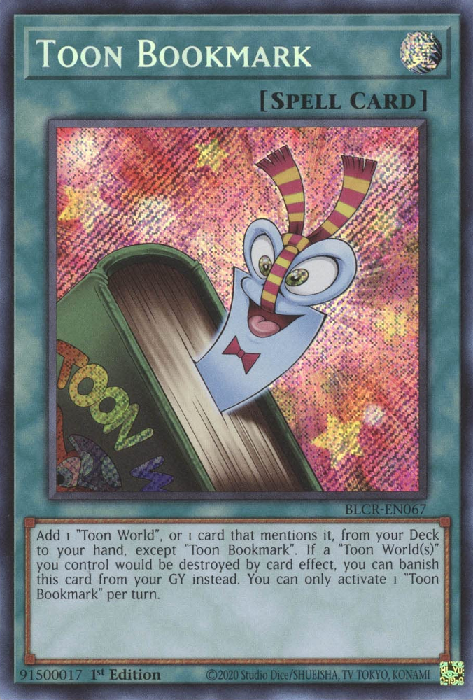 Toon Bookmark [BLCR-EN067] Secret Rare | Amazing Games TCG