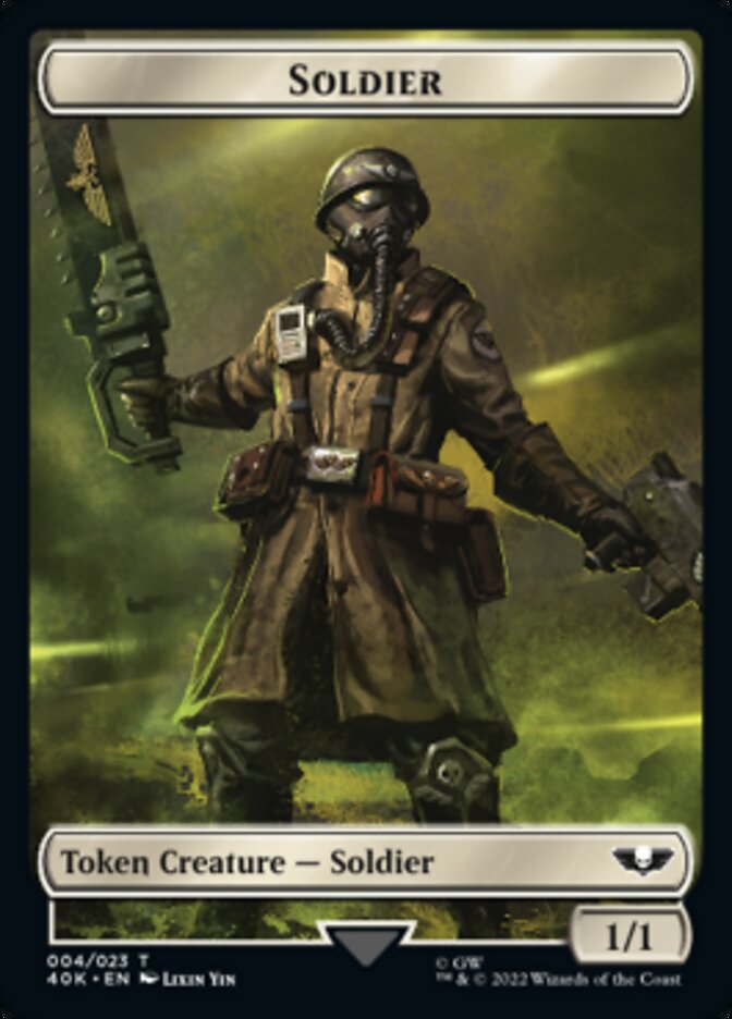 Soldier (004) // Vanguard Suppressor Double-sided Token (Surge Foil) [Universes Beyond: Warhammer 40,000 Tokens] | Amazing Games TCG