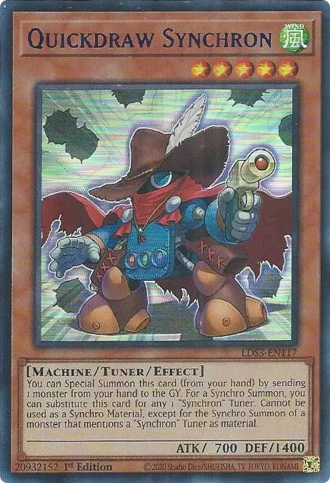 Quickdraw Synchron (Blue) [LDS3-EN117] Ultra Rare | Amazing Games TCG