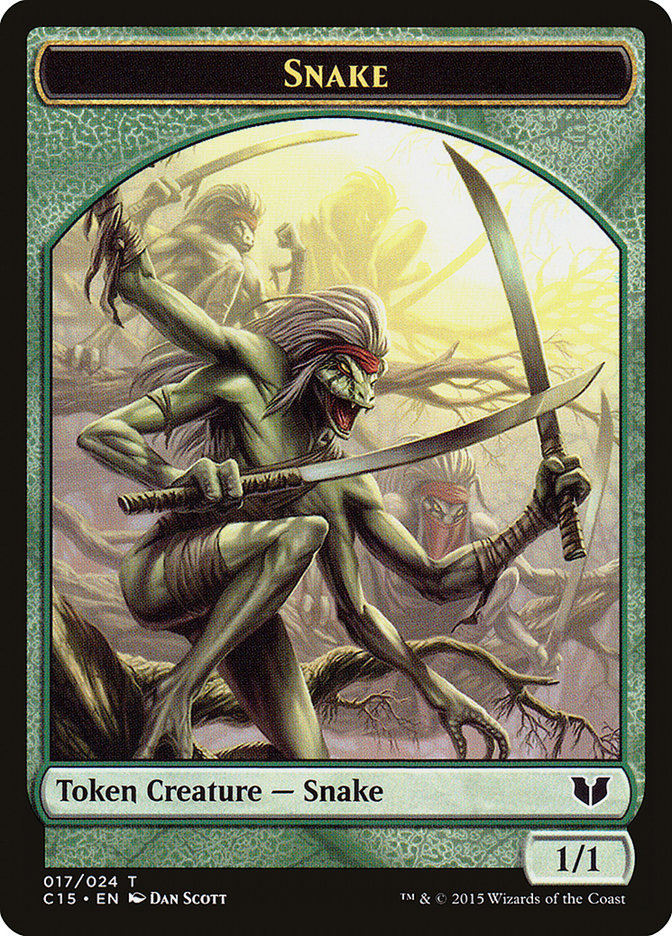 Snake Token (017/024) [Commander 2015 Tokens] | Amazing Games TCG
