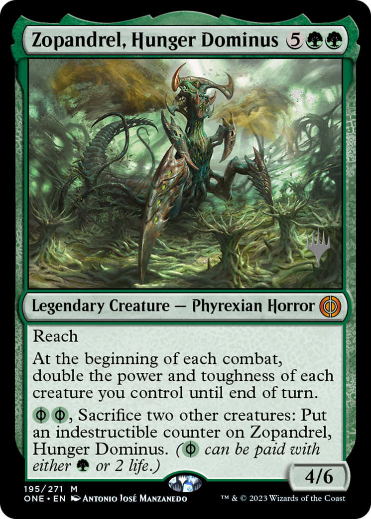 Zopandrel, Hunger Dominus (Promo Pack) [Phyrexia: All Will Be One Promos] | Amazing Games TCG