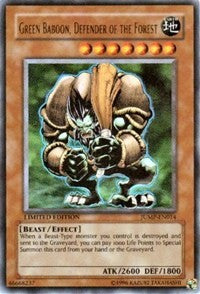 Green Baboon, Defender of the Forest [Shonen Jump Magazine Promos] [JUMP-EN014] | Amazing Games TCG