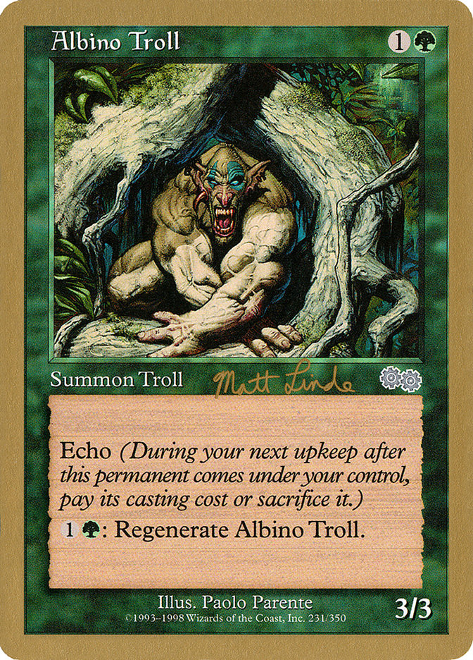 Albino Troll (Matt Linde) [World Championship Decks 1999] | Amazing Games TCG