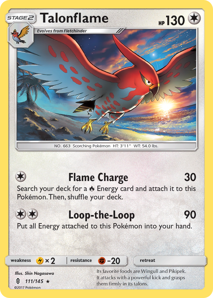 Talonflame (111/145) [Sun & Moon: Guardians Rising] | Amazing Games TCG