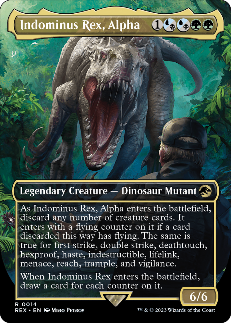 Indominus Rex, Alpha (Borderless) [Jurassic World Collection] | Amazing Games TCG