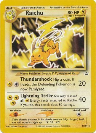 Raichu (21/64) [Neo Revelation Unlimited] | Amazing Games TCG