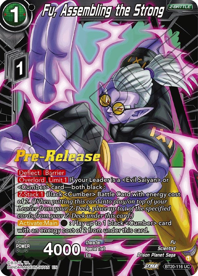 Fu, Assembling the Strong (BT20-116) [Power Absorbed Prerelease Promos] | Amazing Games TCG