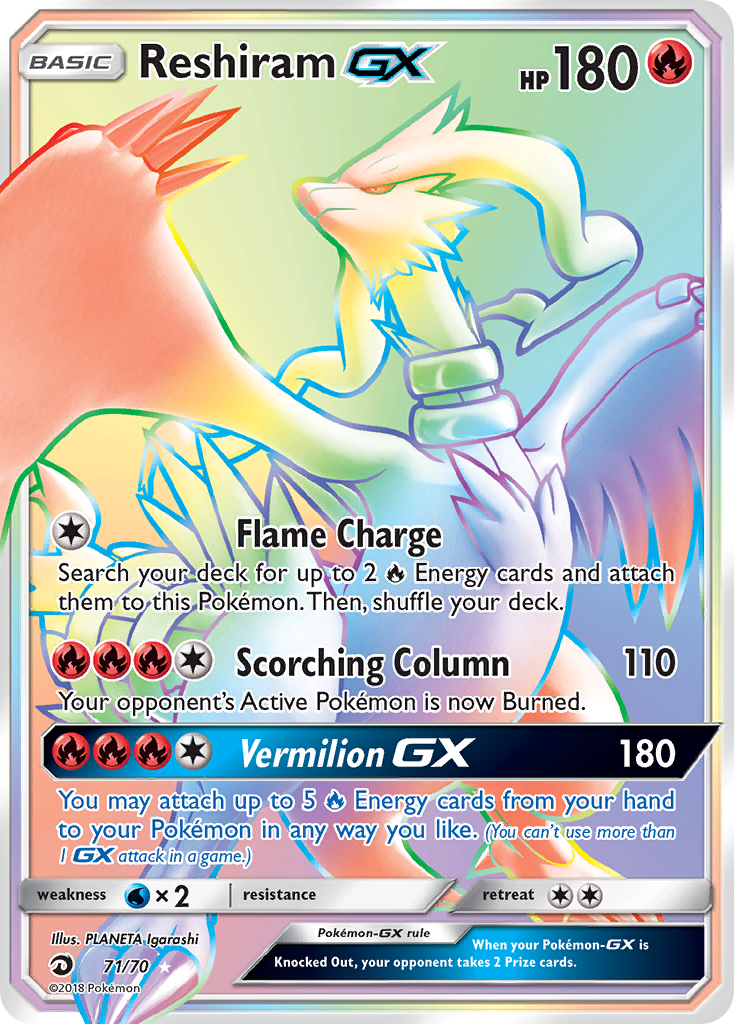 Reshiram GX (71/70) [Sun & Moon: Dragon Majesty] | Amazing Games TCG