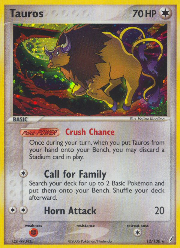 Tauros (12/100) [EX: Crystal Guardians] | Amazing Games TCG