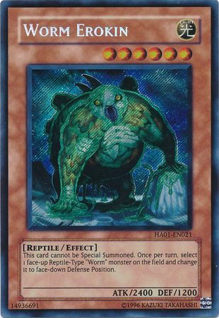 Worm Erokin [HA01-EN021] Secret Rare | Amazing Games TCG