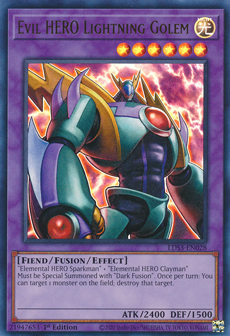 Evil HERO Lightning Golem [LDS3-EN028] Ultra Rare | Amazing Games TCG