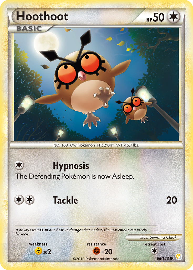 Hoothoot (66/123) [HeartGold & SoulSilver: Base Set] | Amazing Games TCG