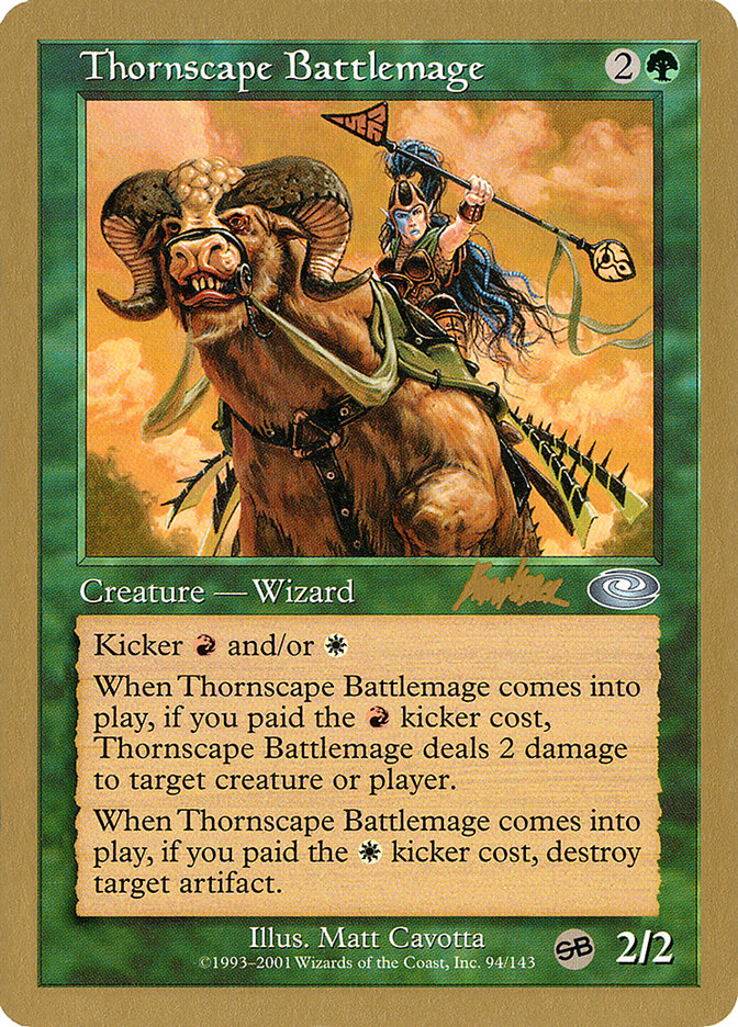 Thornscape Battlemage (Brian Kibler) (SB) [World Championship Decks 2002] | Amazing Games TCG