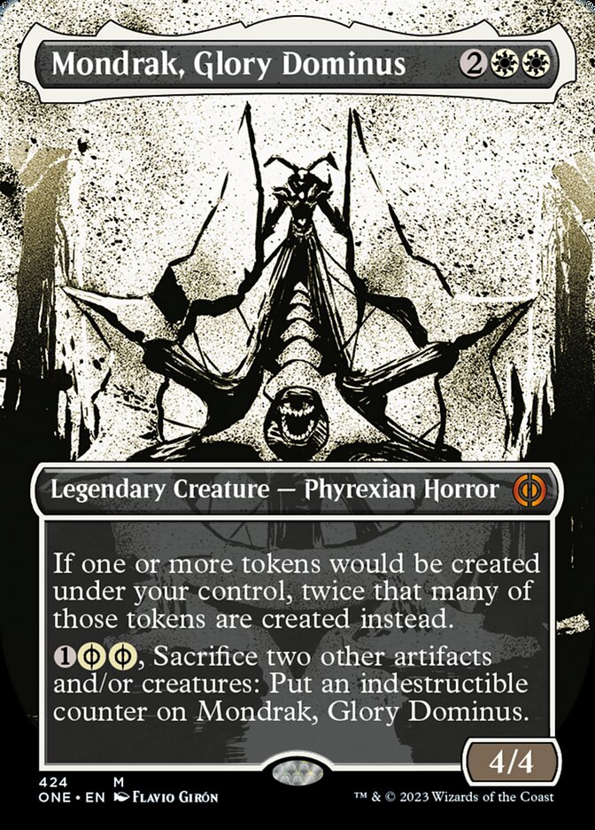 Mondrak, Glory Dominus (Borderless Ichor Step-and-Compleat Foil) [Phyrexia: All Will Be One] | Amazing Games TCG