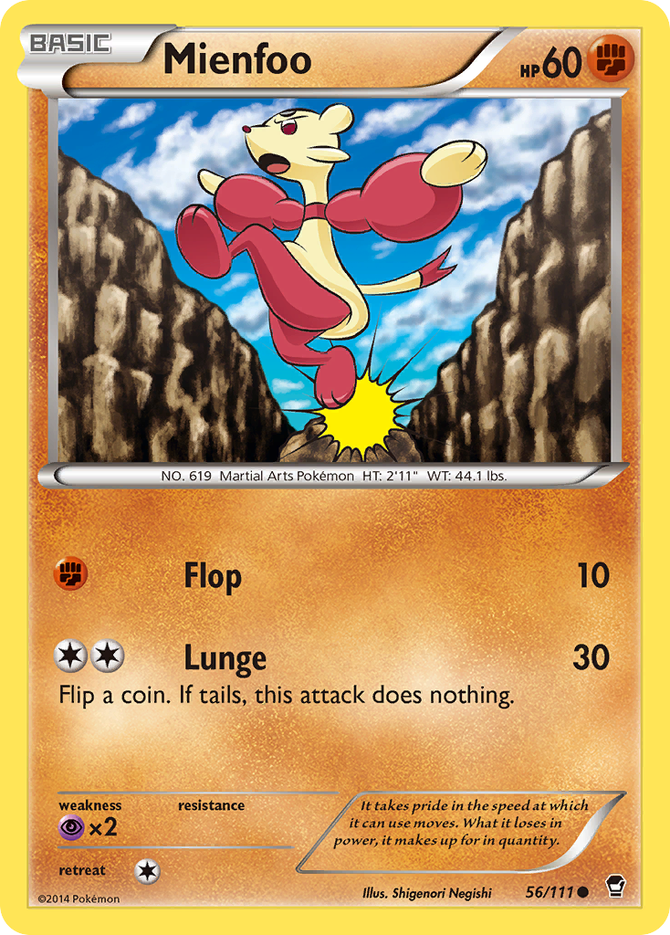 Mienfoo (56/111) [XY: Furious Fists] | Amazing Games TCG