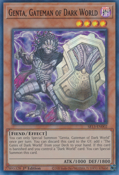 Genta, Gateman of Dark World [SR13-EN002] Super Rare | Amazing Games TCG