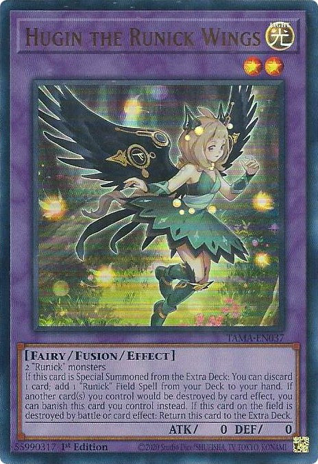 Hugin the Runick Wings [TAMA-EN037] Ultra Rare | Amazing Games TCG