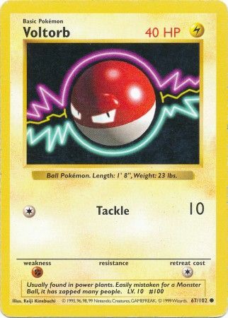 Voltorb (67/102) [Base Set Shadowless Unlimited] | Amazing Games TCG