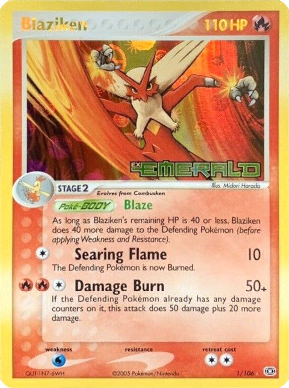 Blaziken (1/106) (Stamped) [EX: Emerald] | Amazing Games TCG