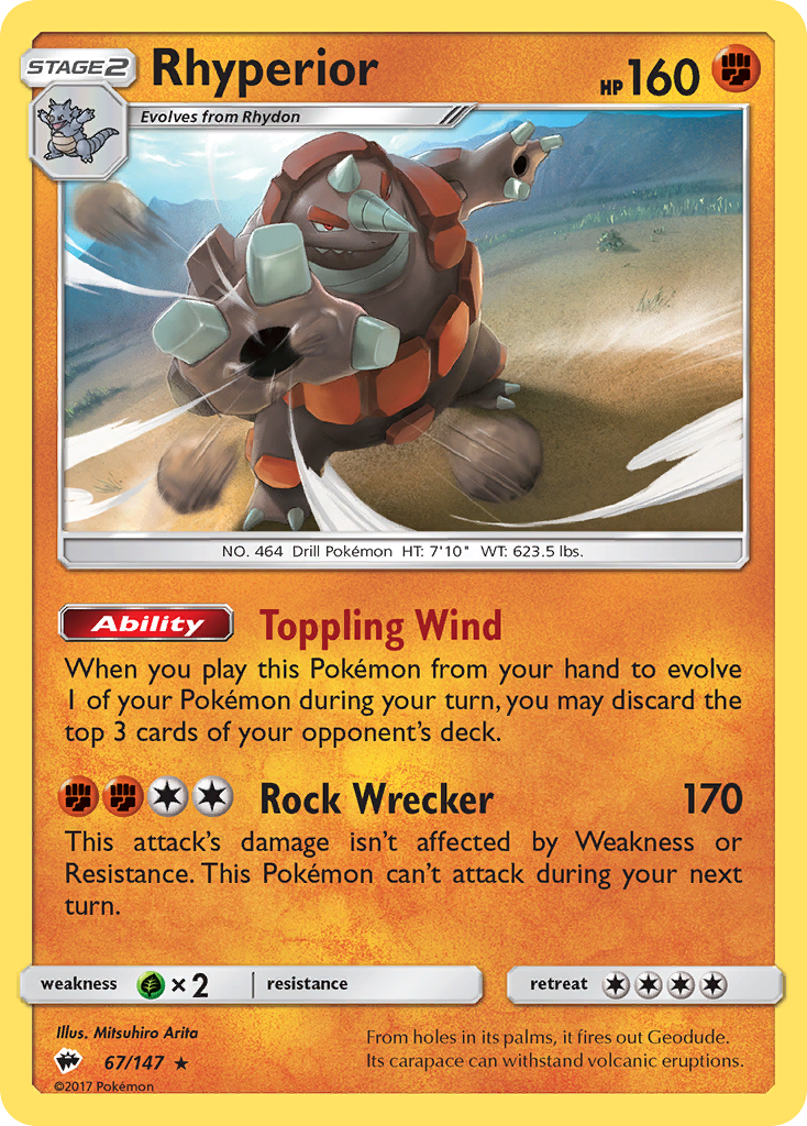 Rhyperior (67/147) [Sun & Moon: Burning Shadows] | Amazing Games TCG