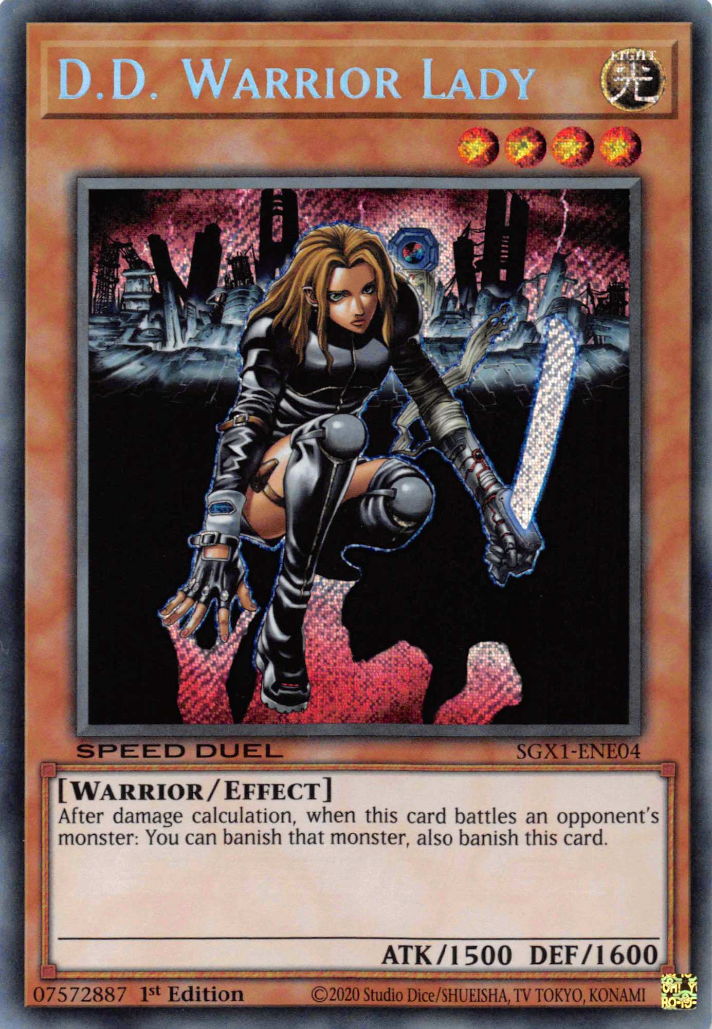 D.D. Warrior Lady [SGX1-ENE04] Secret Rare | Amazing Games TCG