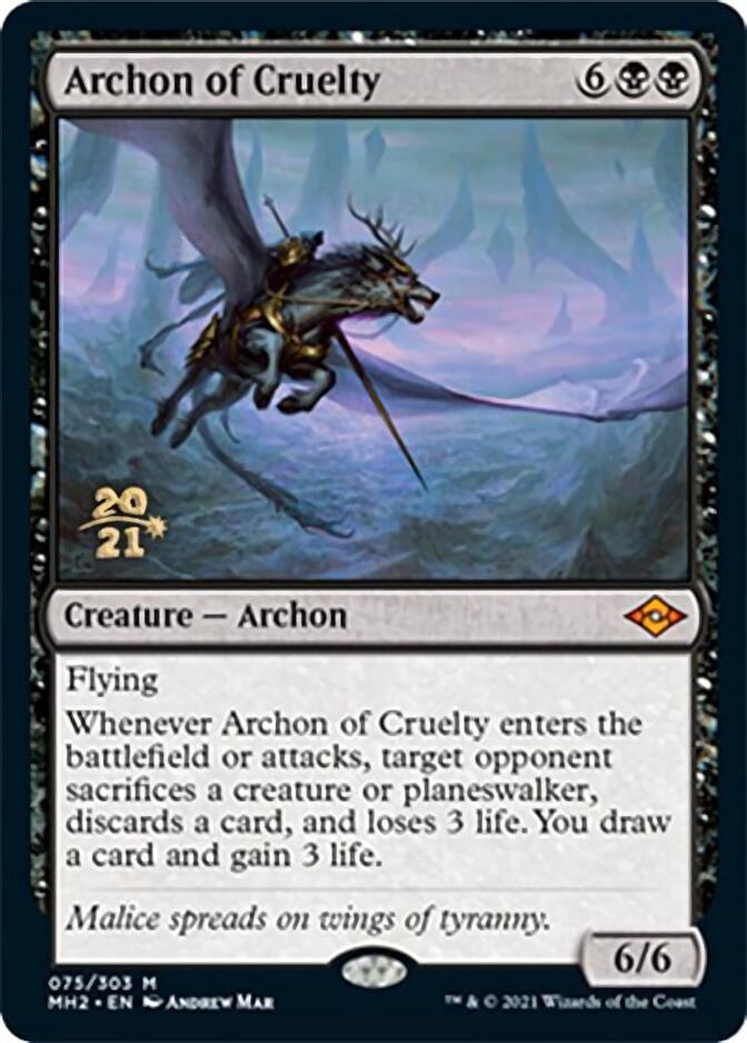 Archon of Cruelty [Modern Horizons 2 Prerelease Promos] | Amazing Games TCG