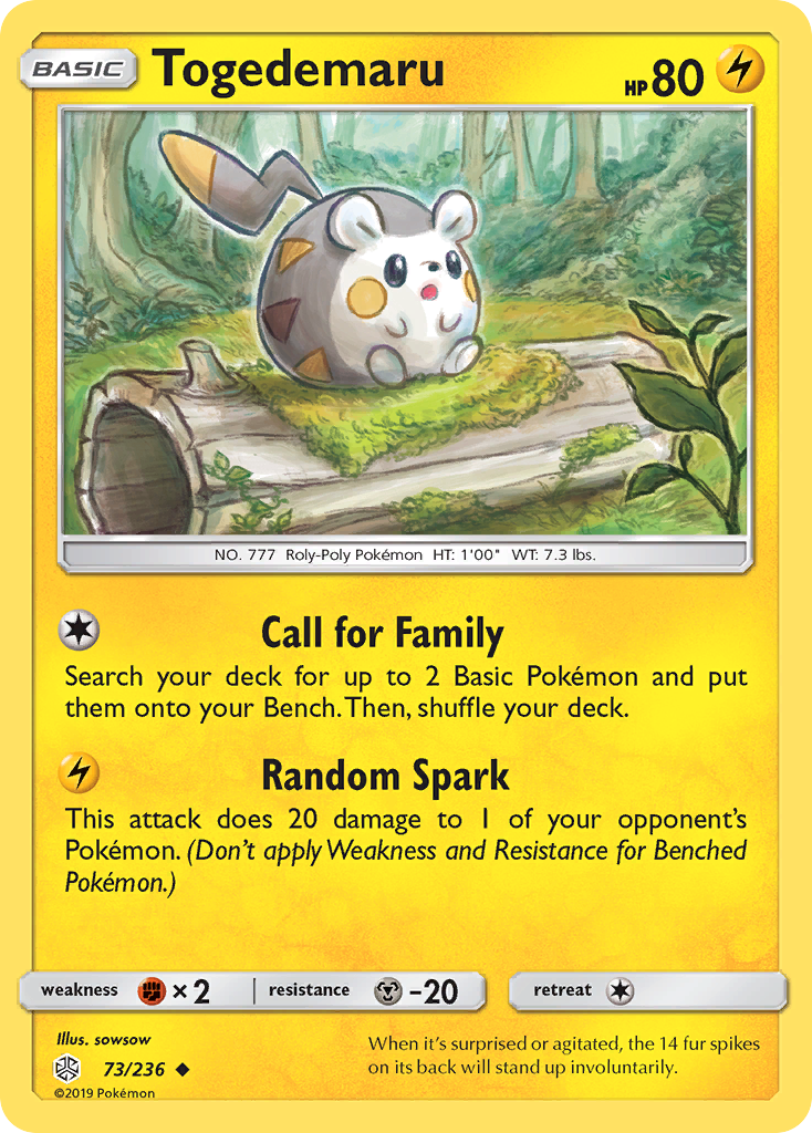 Togedemaru (73/236) [Sun & Moon: Cosmic Eclipse] | Amazing Games TCG