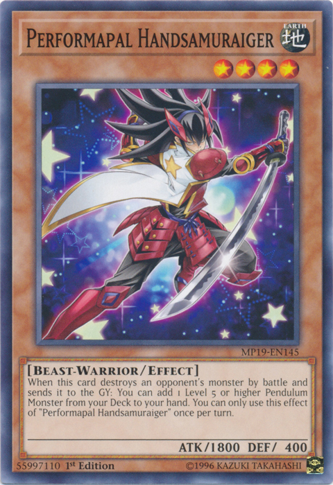 Performapal Handsamuraiger [MP19-EN145] Common | Amazing Games TCG