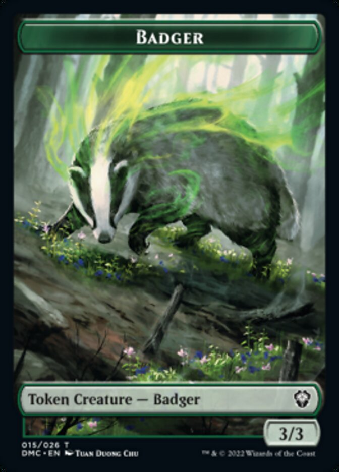 Saproling // Badger Double-sided Token [Dominaria United Tokens] | Amazing Games TCG