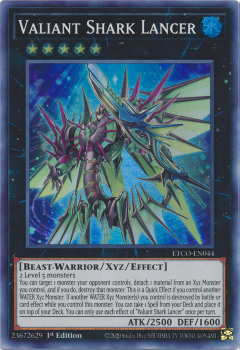 Valiant Shark Lancer [ETCO-EN044] Super Rare | Amazing Games TCG