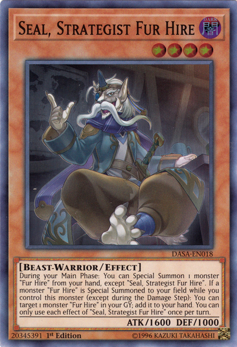 Seal, Strategist Fur Hire [DASA-EN018] Super Rare | Amazing Games TCG