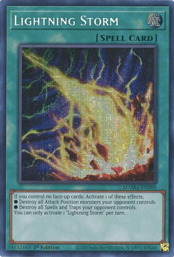 Lightning Storm [MAMA-EN089] Secret Pharaoh's Rare | Amazing Games TCG