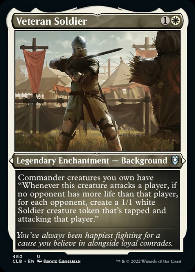 Veteran Soldier (Foil Etched) [Commander Legends: Battle for Baldur's Gate] | Amazing Games TCG