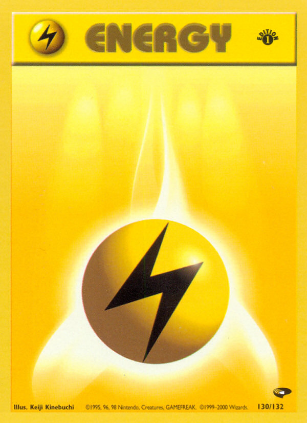 Lightning Energy (130/132) [Gym Challenge 1st Edition] | Amazing Games TCG