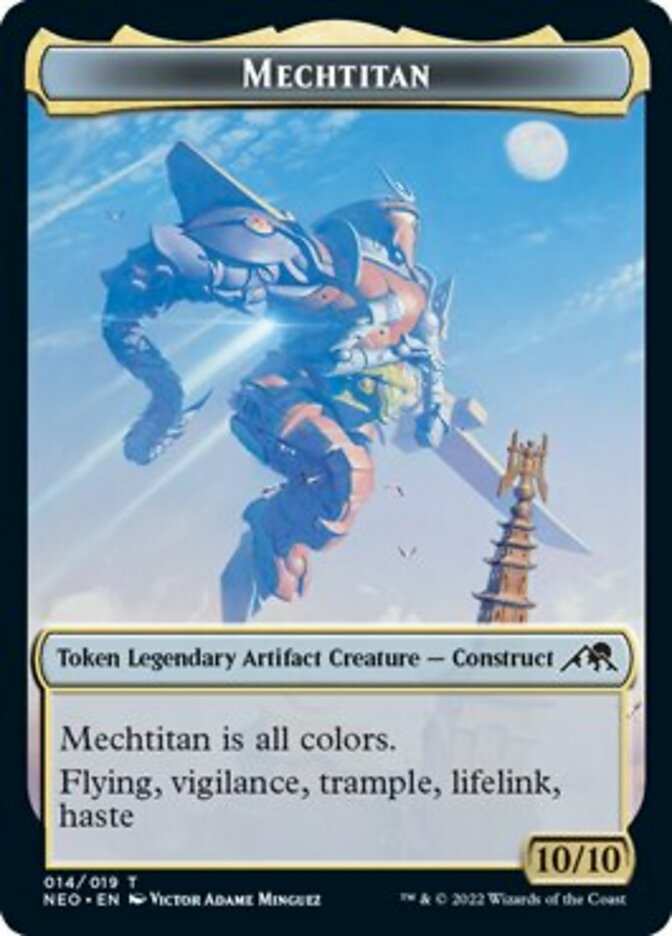 Samurai // Mechtitan Double-sided Token [Kamigawa: Neon Dynasty Tokens] | Amazing Games TCG