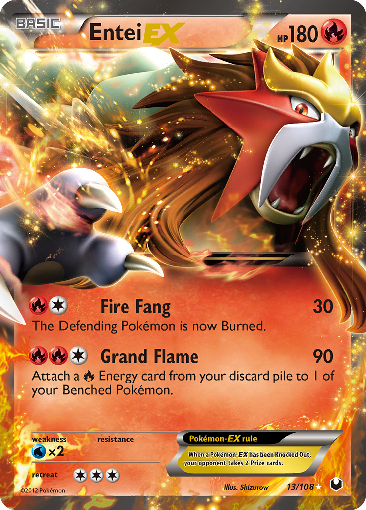 Entei EX (13/108) [Black & White: Dark Explorers] | Amazing Games TCG