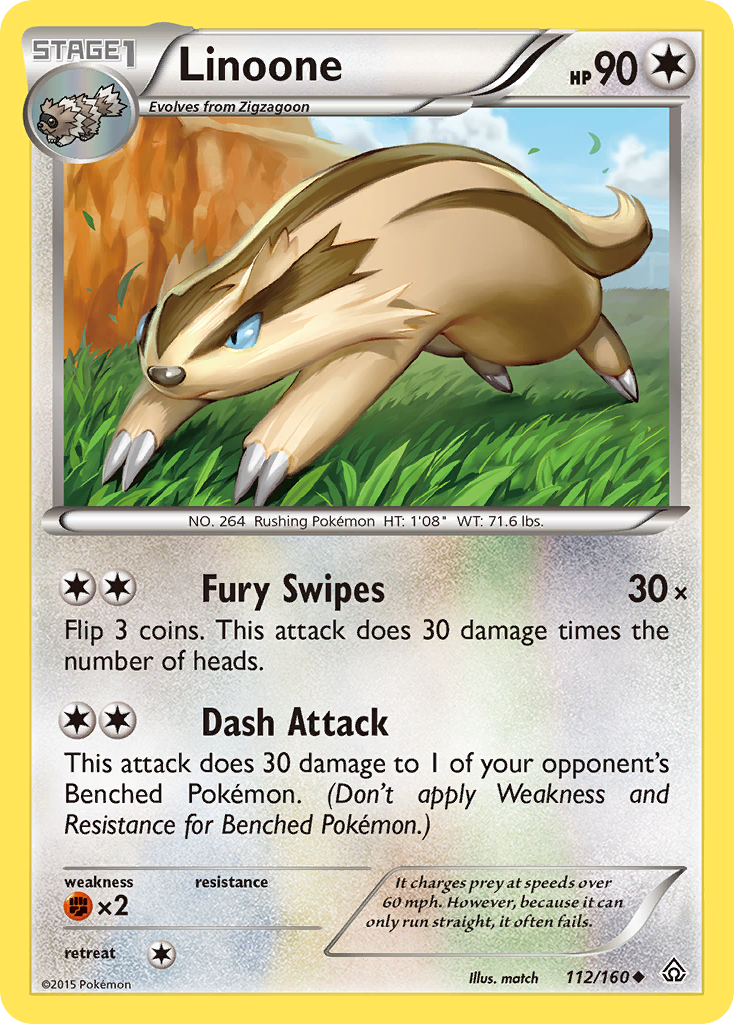 Linoone (112/160) [XY: Primal Clash] | Amazing Games TCG