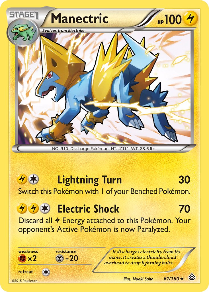 Manectric (61/160) (Theme Deck Exclusive) [XY: Primal Clash] | Amazing Games TCG