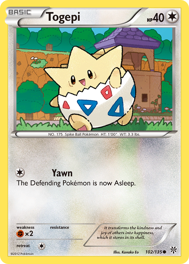 Togepi (102/135) [Black & White: Plasma Storm] | Amazing Games TCG