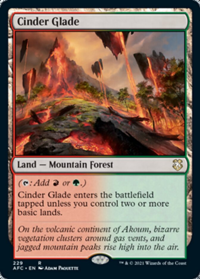 Cinder Glade [Dungeons & Dragons: Adventures in the Forgotten Realms Commander] | Amazing Games TCG