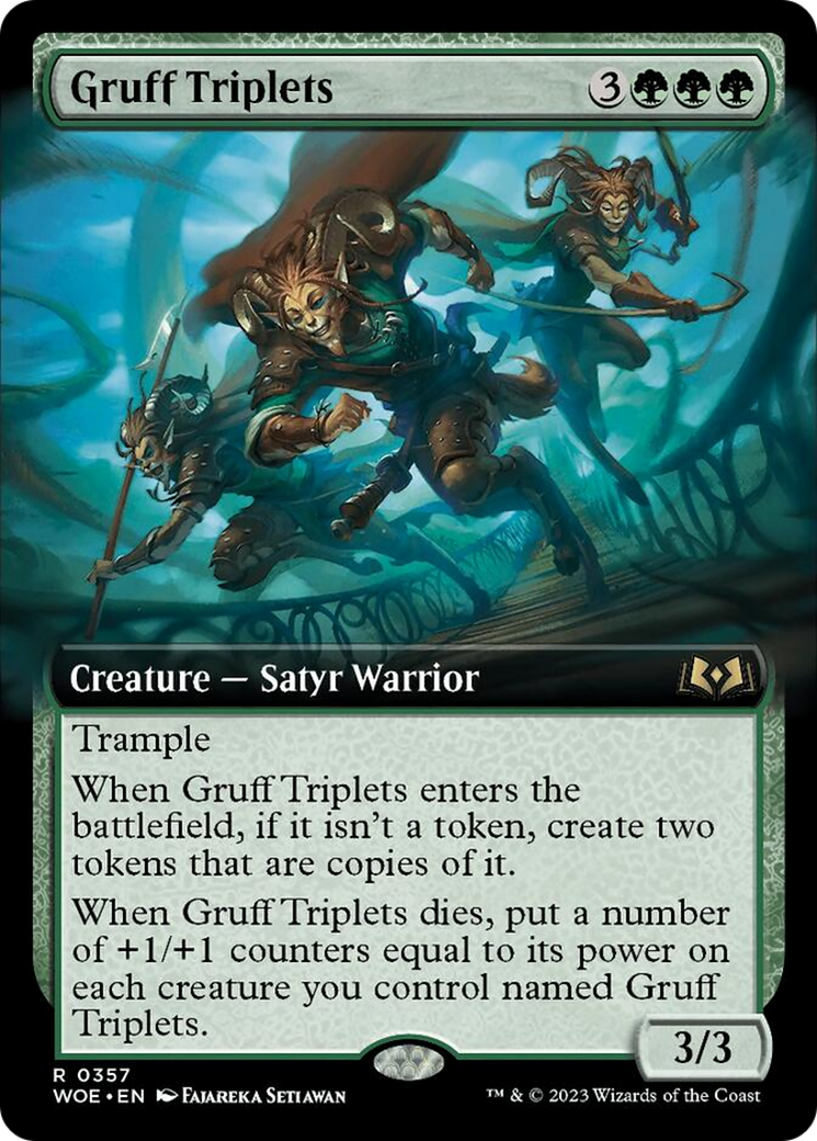 Gruff Triplets (Extended Art) [Wilds of Eldraine] | Amazing Games TCG