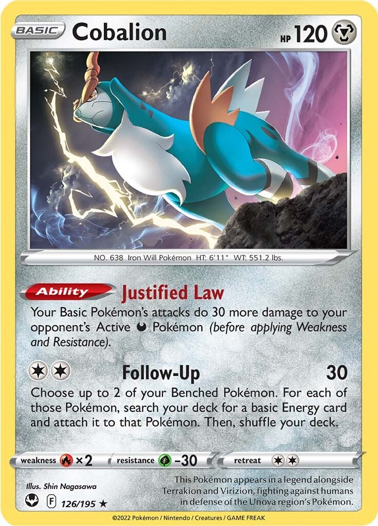 Cobalion (126/195) [Sword & Shield: Silver Tempest] | Amazing Games TCG