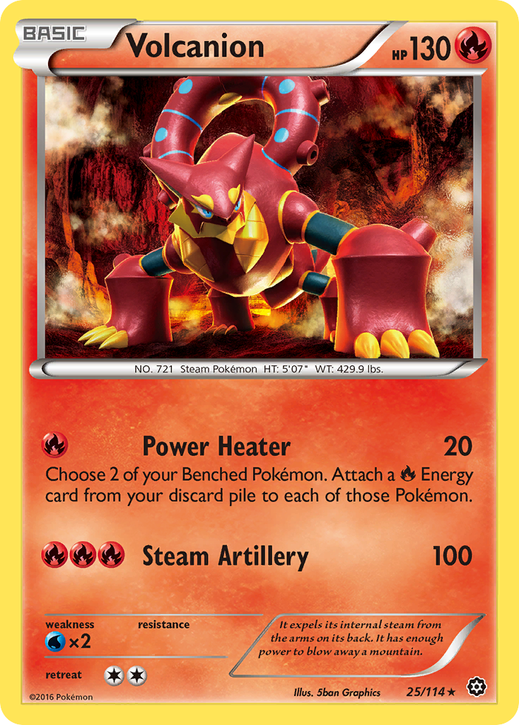 Volcanion (25/114) [XY: Steam Siege] | Amazing Games TCG